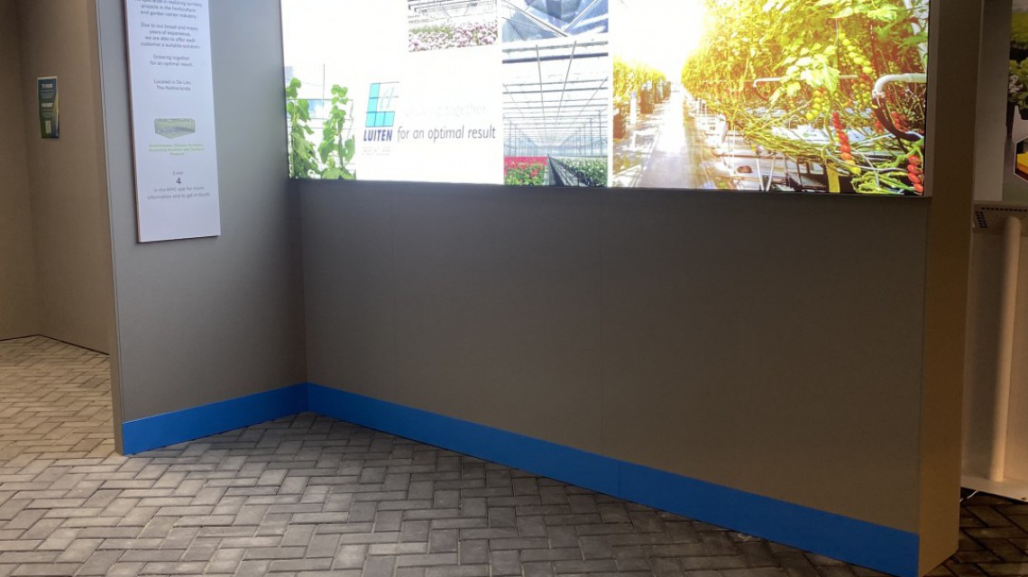 Doeklicht bak beurs stand